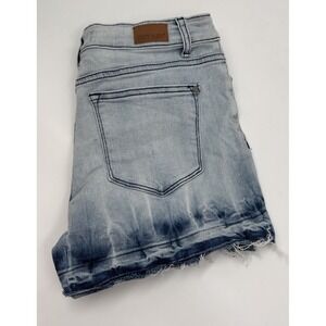 Judy Blue Women's M Tie-Dye Light Wash Blue Denim Shorts‎
